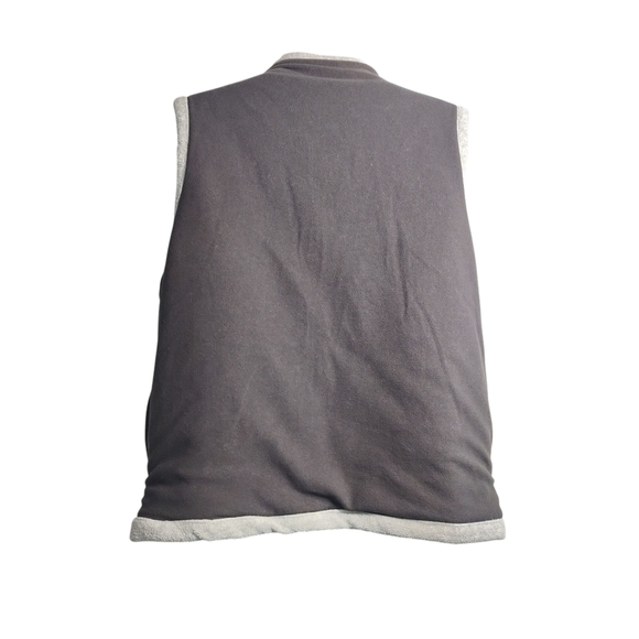 Lauren Ralph Lauren Women's Gray Reversible Fleece Vest Zip Up Size Small - Picture 5 of 7